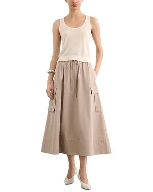 Toccin Elodie Cargo Midi Skirt - Natural