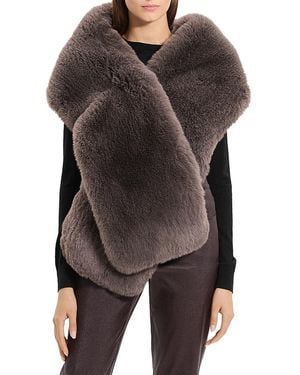 Theory Faux Fur Stole - Black