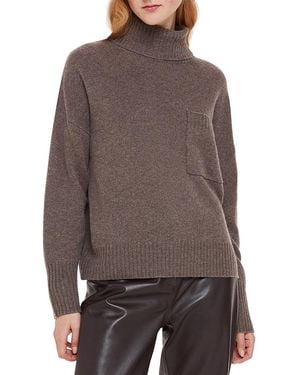 Whistles Pocket Turtleneck Sweater - Brown