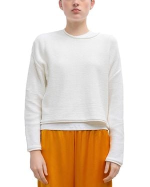 Leset Mae Crewneck Sweater - White