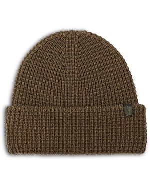 AllSaints Waffle Stitch Beanie - Green