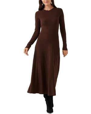 Karen Kane Seamless Midi Sweater Dress - Brown