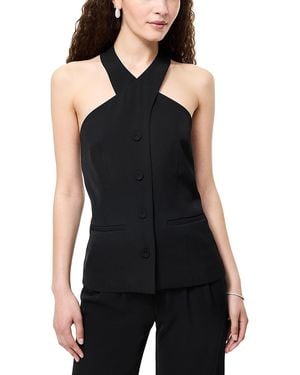 French Connection Harry Suiting Crisscross Vest - Black