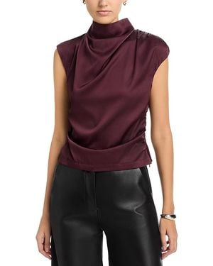 AREA STARS Avery Satin Top - Purple