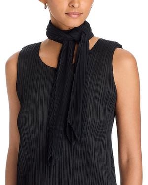 Pleats Please Issey Miyake Skinny Pleated Scarf - Black