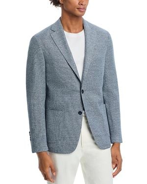 Vince Cotton & Linen Jersey Knit Slim Fit Casual Sport Coat - Blue