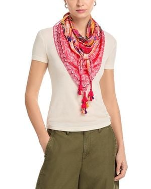 Johnny Was Linnea Silk Scarf - Red