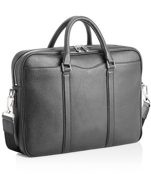 ROYCE New York Leather Briefcase - Gray