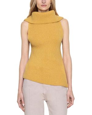 OSSOU Isla Soft Wool Turtleneck Tank - Yellow