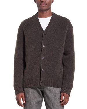 Theory Wool Blend Cardigan Sweater - Gray