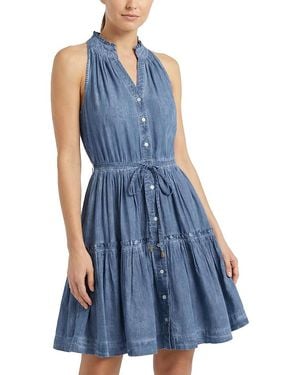 Change of Scenery Charlotte Sleeveless Shirt Dress - Blue