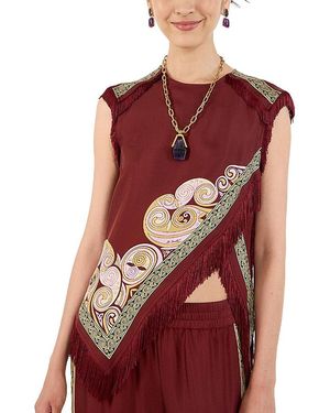 La DoubleJ Scarf Top - Red