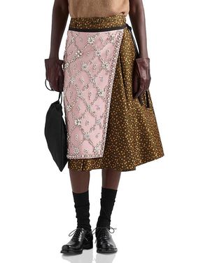 Prada Jacquard Duchesse Skirt - Natural