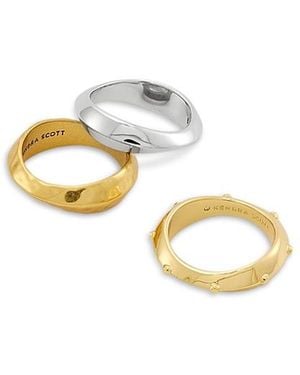 Kendra Scott Oakland Band Rings, Set Of 3 - Metallic