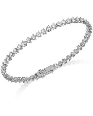 Bloomingdale's Fine Collection Luxe Collection Certified Lab Grown Diamond Tri Prong Tennis Bracelet - White