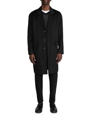 FRAME Double Face Wool Overcoat - Black