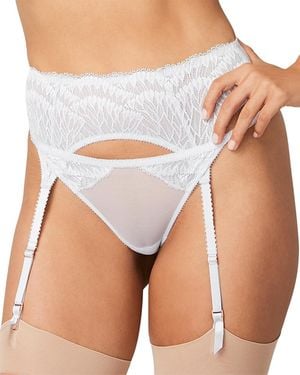 Journelle Loulou Lace Suspender Belt - Blue