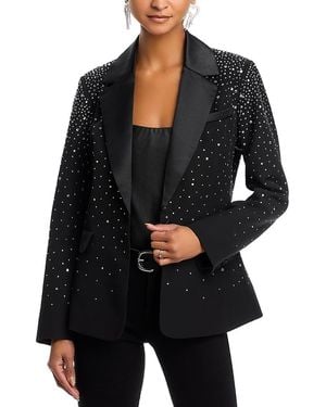 Aqua X Salvatore Rizza Crystal Blazer - Black