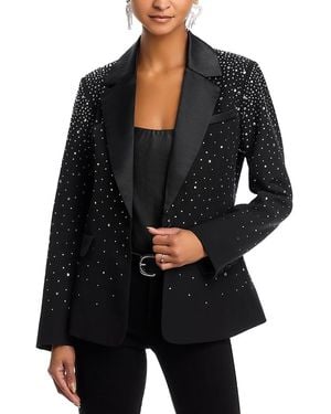Aqua X Salvatore Rizza Crystal Blazer - Black