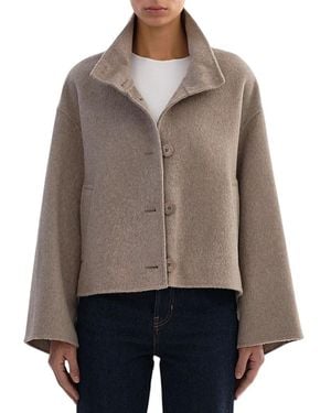 Lamarque Mckenna Cropped Wool Jacket - Gray