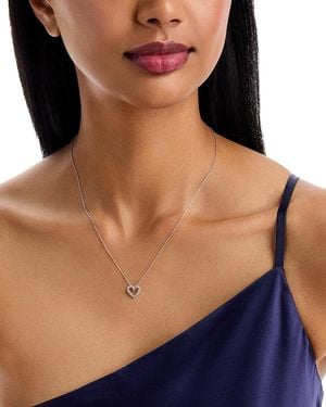 Bloomingdale's Fine Collection Diamond Heart Pendant Necklace - Blue