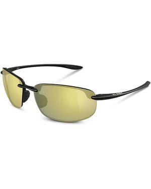 Maui Jim Hookipa Rectangular Sunglasses, 64Mm - Metallic