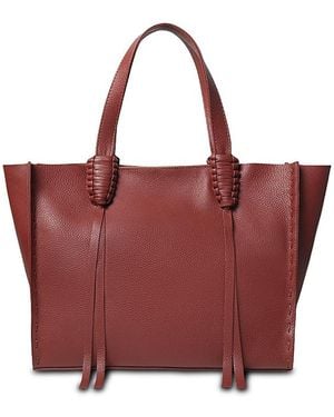 Callista Ara Medium Leather Tote - Red