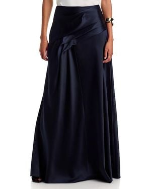 Heirlome Yvonne Draped Silk Maxi Skirt - Blue