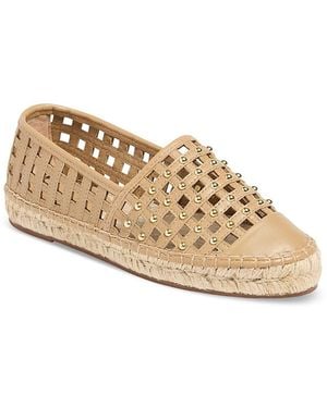 Cinq À Sept Rochel Leather Cage Studded Espadrille Flats - Natural