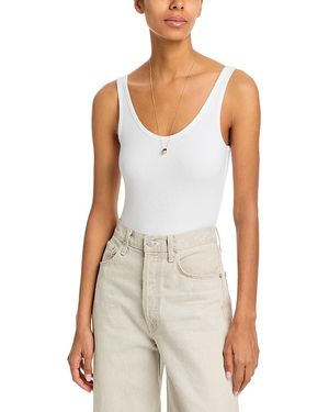ATM Rib Tank Bodysuit - White