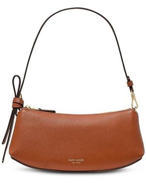 Kate Spade Loop Leather Pochette - Brown