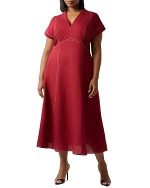 Estelle Arden Empire Waist Dress - Red