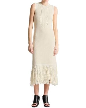 Saint Art Jovie Fringe Knit Dress - Natural