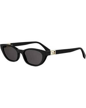 Fendi Baguette Cat Eye Sunglasses, 54Mm - Black