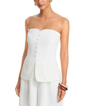 French Connection Harry Suiting Strapless Top - White