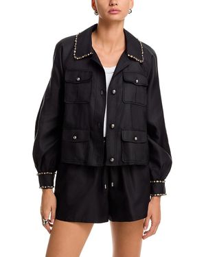 Cinq À Sept Adami Rhinestone Chain Jacket - Black