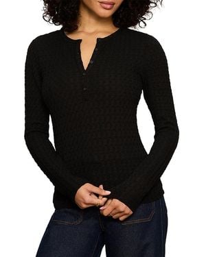 Sanctuary Not So Basic Textured Top - Black