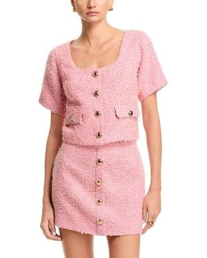 Aqua Tweed Jacket - Pink