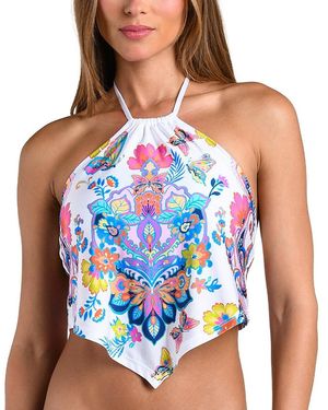 Sunshine 79 Butterfly High Midkini Top - Blue