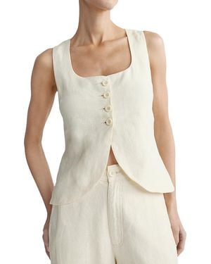 DL1961 Mona Linen Vest - White