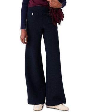 Maje Piponette Tweed Flared Pants - Blue