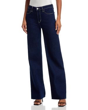 L'Agence Scottie High Rise Wide Leg Jeans - Blue