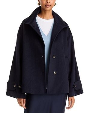 Bernardo Melton Button Front Coat - Blue