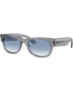 Ray-Ban Mega Wayfarer Ii Square Sunglasses, 52Mm - Blue