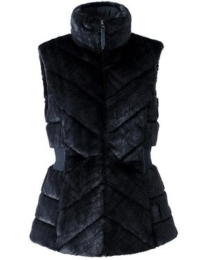 Mackage Twiggy Down Faux-Fur Quilted Vest - Black