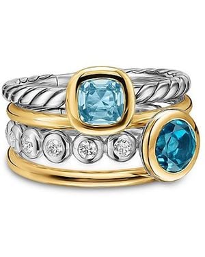 David Yurman Dy Mercer Color Stone Multi Row Ring - White