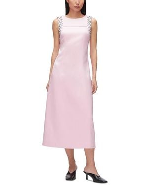 3.1 Phillip Lim Studded Structured Satin Midi Dress - Pink