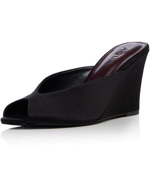 Aqua Astra Wedge Pumps - Black