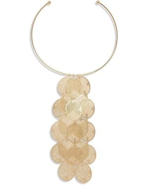 Ramy Brook Rio Filigree Oval Structured Statement Necklace, 5 - White