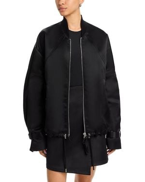 Co. Satin Bomber Jacket - Black
